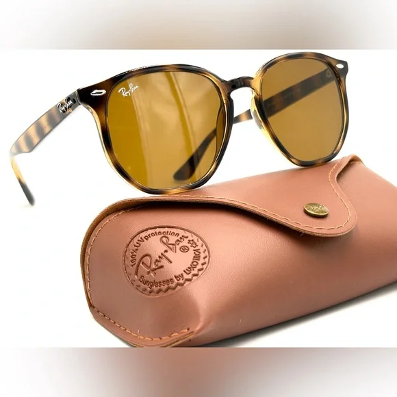 Ray-Ban Round Lens RB4306 Highstreet Tortoise Brown Lens  Sunglasses 54mm 710/73 - Picture 5 of 11